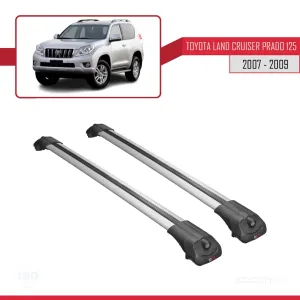 Toyota Land Cruiser Prado (J125) 2007-2009 Arası ile uyumlu ACE-1 Ara Atkı Tavan Barı GRİ thumb 3