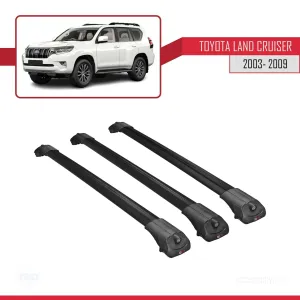 Toyota Land Cruiser 2003-2009 Arası ile uyumlu ACE-1 Ara Atkı Tavan Barı SİYAH 3 ADET BAR thumb 3