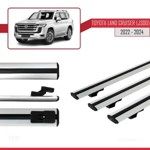 Toyota Land Cruiser (J300) 2022 ve Sonrası ile uyumlu Basic Model Ara Atkı Tavan Barı GRİ 3 ADET thumb 5
