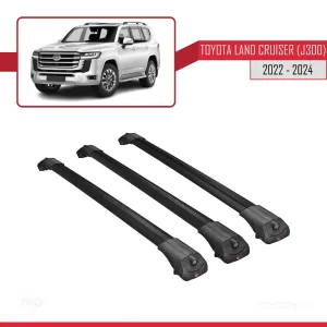 Toyota Land Cruiser (J300) 2022 ve Sonrası ile uyumlu ACE-1 Ara Atkı Tavan Barı SİYAH 3 ADET BAR thumb 3