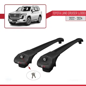 Toyota Land Cruiser (J300) 2022 ve Sonrası ile uyumlu ACE-1 Ara Atkı Tavan Barı SİYAH thumb 4