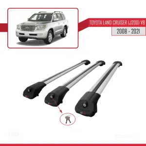 Toyota Land Cruiser (J200) V8 2008-2021 Arası ile uyumlu ACE-1 Ara Atkı Tavan Barı GRİ 3 ADET BAR thumb 4