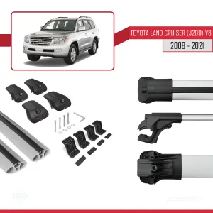 Toyota Land Cruiser (J200) V8 2008-2021 Arası ile uyumlu ACE-1 Ara Atkı Tavan Barı GRİ thumb 5