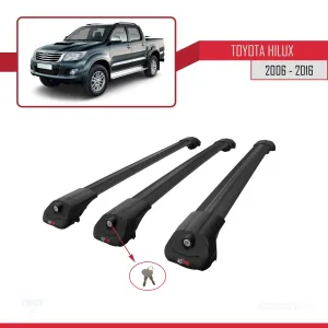 Toyota Hilux 2006-2016 Arası ile uyumlu ACE-1 Ara Atkı Tavan Barı SİYAH 3 ADET BAR thumb 4