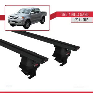 Toyota Hilux (AN30) 2011-2015 Arası ile uyumlu ACE-4 Ara Atkı Tavan Barı SİYAH thumb 4