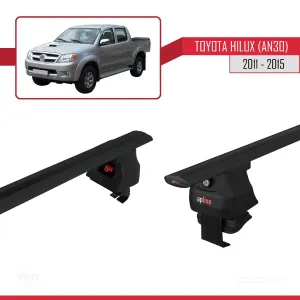 Toyota Hilux (AN30) 2011-2015 Arası ile uyumlu ACE-4 Ara Atkı Tavan Barı SİYAH thumb 5