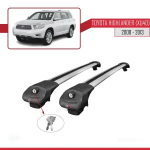 Toyota Highlander (XU40) 2008-2013 Arası ile uyumlu ACE-1 Ara Atkı Tavan Barı GRİ thumb 4