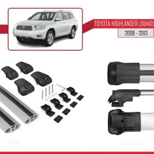 Toyota Highlander (XU40) 2008-2013 Arası ile uyumlu ACE-1 Ara Atkı Tavan Barı GRİ thumb 5