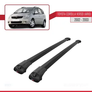 Toyota Corolla Verso (AR10) 2002-2003 Arası ile uyumlu ACE-1 Ara Atkı Tavan Barı SİYAH thumb 3