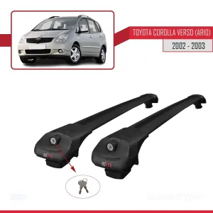 Toyota Corolla Verso (AR10) 2002-2003 Arası ile uyumlu ACE-1 Ara Atkı Tavan Barı SİYAH thumb 4