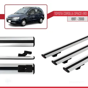 Toyota Corolla Spacio (E110) 1997-2000 Arası ile uyumlu Basic Model Ara Atkı Tavan Barı GRİ 3 ADET thumb 3