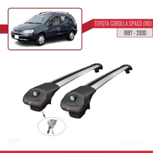 Toyota Corolla Spacio (E110) 1997-2000 Arası ile uyumlu ACE-1 Ara Atkı Tavan Barı GRİ thumb 4
