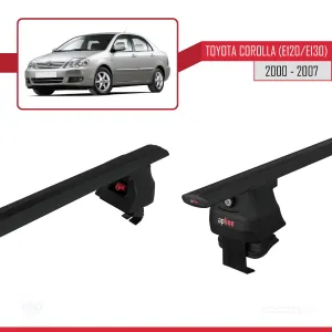 Toyota Corolla (E120) Sedan 2000-2007 Arası ile uyumlu ACE-4 Ara Atkı Tavan Barı SİYAH thumb 5