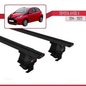 Toyota Aygo II 2014-2022 Arası ile uyumlu ACE-4 Ara Atkı Tavan Barı SİYAH thumb 4