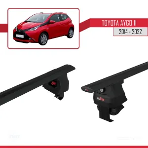 Toyota Aygo II 2014-2022 Arası ile uyumlu ACE-4 Ara Atkı Tavan Barı SİYAH thumb 5