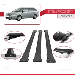 SW 2003-2009 Arası ile Uyumlu FLY Model Ara Atkı Tavan Barı SİYAH 3 ADET BAR thumb 5