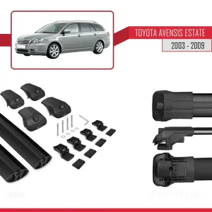 Toyota Avensis SW 2003-2009 Arası ile uyumlu ACE-1 Ara Atkı Tavan Barı SİYAH thumb 5