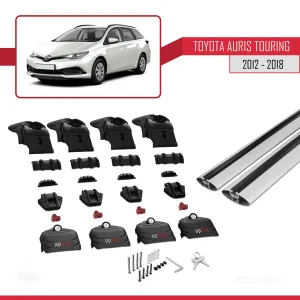 Toyota Auris TOURING SPORTS (E180) 2012-2018 Arası ile uyumlu ACE-2 Ara Atkı Tavan Barı GRİ thumb 5