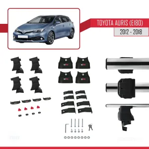 Toyota Auris / Corolla (E180) 2012-2018 Arası ile uyumlu ACE-4 Ara Atkı Tavan Barı GRİ thumb 4