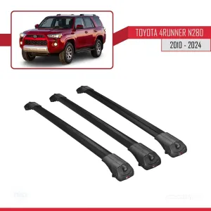 Toyota 4Runner (N280) 2010 ve Sonrası ile uyumlu ACE-1 Ara Atkı Tavan Barı SİYAH 3 ADET BAR thumb 3