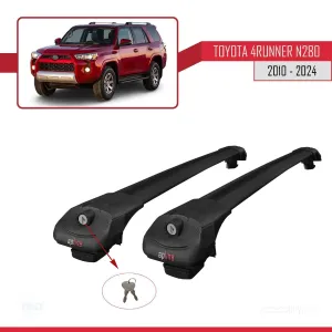 Toyota 4Runner (N280) 2010 ve Sonrası ile uyumlu ACE-1 Ara Atkı Tavan Barı SİYAH thumb 4