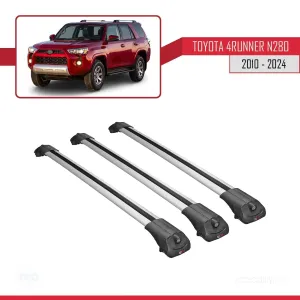 Toyota 4Runner (N280) 2010 ve Sonrası ile uyumlu ACE-1 Ara Atkı Tavan Barı GRİ 3 ADET BAR thumb 3