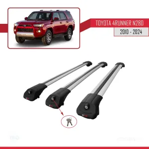 Toyota 4Runner (N280) 2010 ve Sonrası ile uyumlu ACE-1 Ara Atkı Tavan Barı GRİ 3 ADET BAR thumb 4
