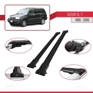 Suzuki XL-7 1999-2006 Arası ile Uyumlu FLY Model Ara Atkı Tavan Barı SİYAH thumb 5