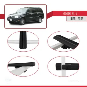 Suzuki XL-7 1999-2006 Arası ile uyumlu Basic Model Ara Atkı Tavan Barı SİYAH 3 ADET thumb 4
