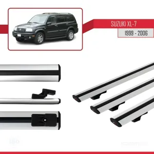 Suzuki XL-7 1999-2006 Arası ile uyumlu Basic Model Ara Atkı Tavan Barı GRİ 3 ADET thumb 3