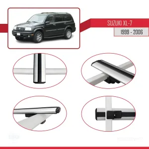 Suzuki XL-7 1999-2006 Arası ile uyumlu Basic Model Ara Atkı Tavan Barı GRİ 3 ADET thumb 4