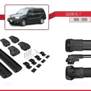 Suzuki XL-7 1999-2006 Arası ile uyumlu ACE-1 Ara Atkı Tavan Barı SİYAH thumb 5