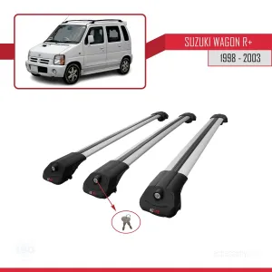 Suzuki Wagon R+ 1998-2003 Arası ile uyumlu ACE-1 Ara Atkı Tavan Barı GRİ 3 ADET BAR thumb 4