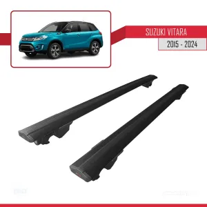 Suzuki Vitara 2015 ve Sonrası ile uyumlu HOOK Model Anahtar Kilitli Ara Atkı Tavan Barı SİYAH thumb 4