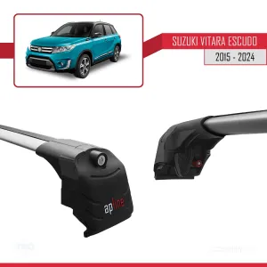 Suzuki Vitara / Escudo (LY) 2015 ve Sonrası ile uyumlu ACE-2 Ara Atkı Tavan Barı GRİ thumb 5