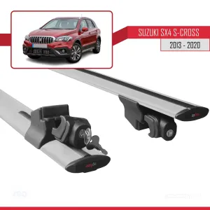 Suzuki SX4 S-Cross 2013-2020 Arası ile uyumlu HOOK Model Anahtar Kilitli Ara Atkı Tavan Barı GRİ thumb 5
