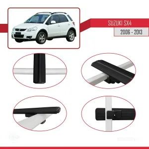 Suzuki SX4 2006-2013 Arası ile uyumlu Basic Model Ara Atkı Tavan Barı SİYAH 3 ADET thumb 4
