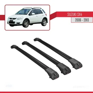 Suzuki SX4 2006-2013 Arası ile uyumlu ACE-1 Ara Atkı Tavan Barı SİYAH 3 ADET BAR thumb 3