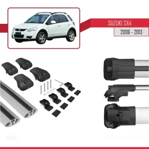 Suzuki SX4 2006-2013 Arası ile uyumlu ACE-1 Ara Atkı Tavan Barı GRİ thumb 5