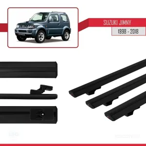 Suzuki Jimny 1998-2018 Arası ile uyumlu Basic Model Ara Atkı Tavan Barı SİYAH 3 ADET thumb 3