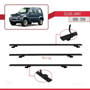 Suzuki Jimny 1998-2018 Arası ile uyumlu Basic Model Ara Atkı Tavan Barı SİYAH 3 ADET thumb 5