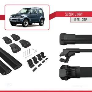Suzuki Jimny 1998-2018 Arası ile uyumlu ACE-1 Ara Atkı Tavan Barı SİYAH thumb 5