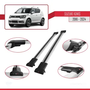 Suzuki Ignıs 2016 ve Sonrası ile Uyumlu FLY Model Ara Atkı Tavan Barı GRİ thumb 5