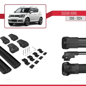 Suzuki Ignıs 2016 ve Sonrası ile uyumlu ACE-1 Ara Atkı Tavan Barı SİYAH thumb 5