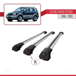Suzuki Grand Vitara 1998-2005 Arası ile uyumlu ACE-1 Ara Atkı Tavan Barı GRİ 3 ADET BAR thumb 4