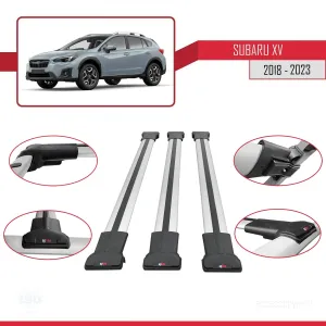 Subaru XV 2018-2021 Arası ile Uyumlu FLY Model Ara Atkı Tavan Barı GRİ 3 ADET BAR thumb 5