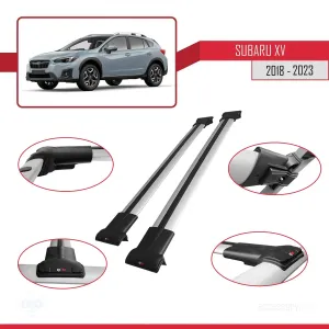 Subaru XV 2018-2021 Arası ile Uyumlu FLY Model Ara Atkı Tavan Barı GRİ thumb 5