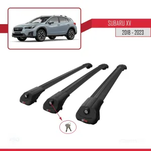 Subaru XV 2018-2021 Arası ile uyumlu ACE-1 Ara Atkı Tavan Barı SİYAH 3 ADET BAR thumb 4