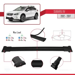 Subaru XV 2012-2017 Arası ile uyumlu FLY Model Ara Atkı Tavan Barı SİYAH thumb 4
