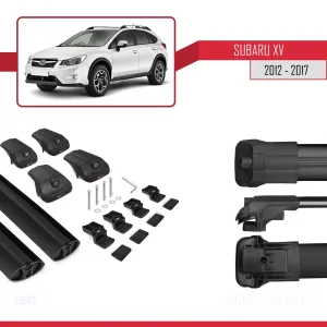 Subaru XV 2012-2017 Arası ile uyumlu ACE-1 Ara Atkı Tavan Barı SİYAH thumb 5